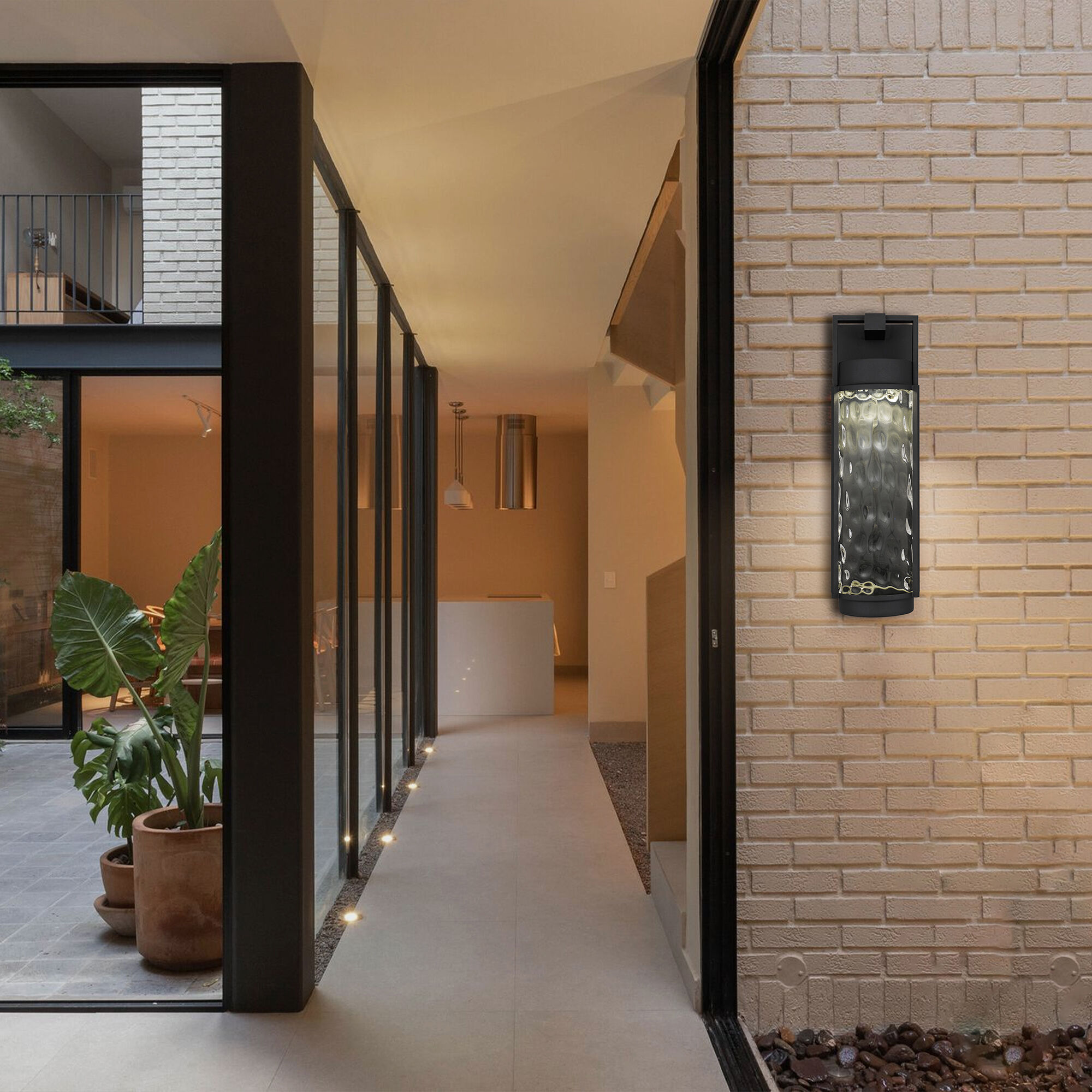 Winston LED 21.75 inch Sand Black Outdoor Wall Sconce